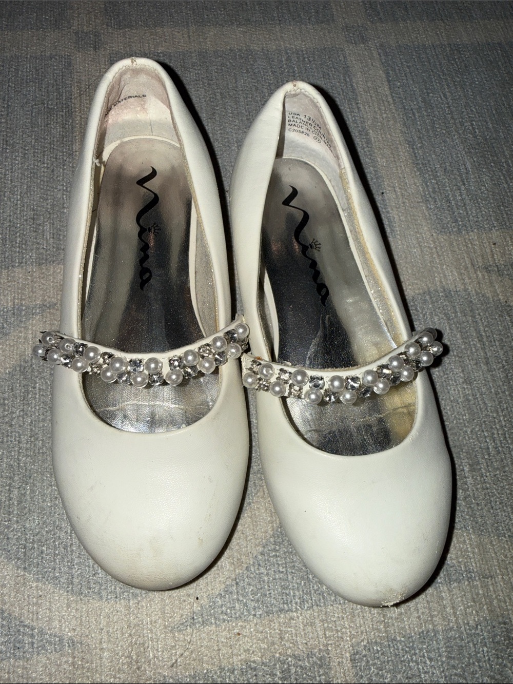 Nina white dress shoes
